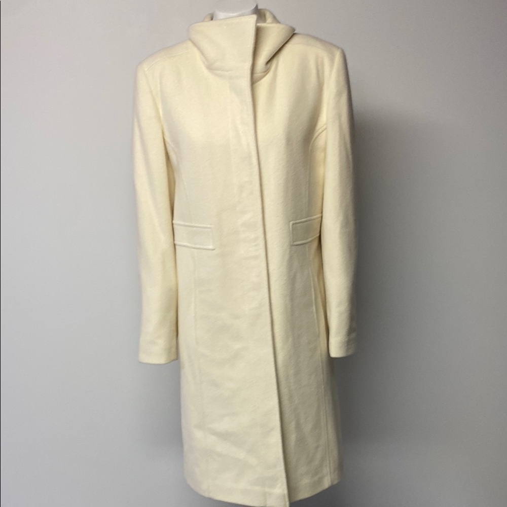 JESSICA Vintage Elegant Wool Blend Cream Women's Coat